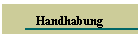Handhabung